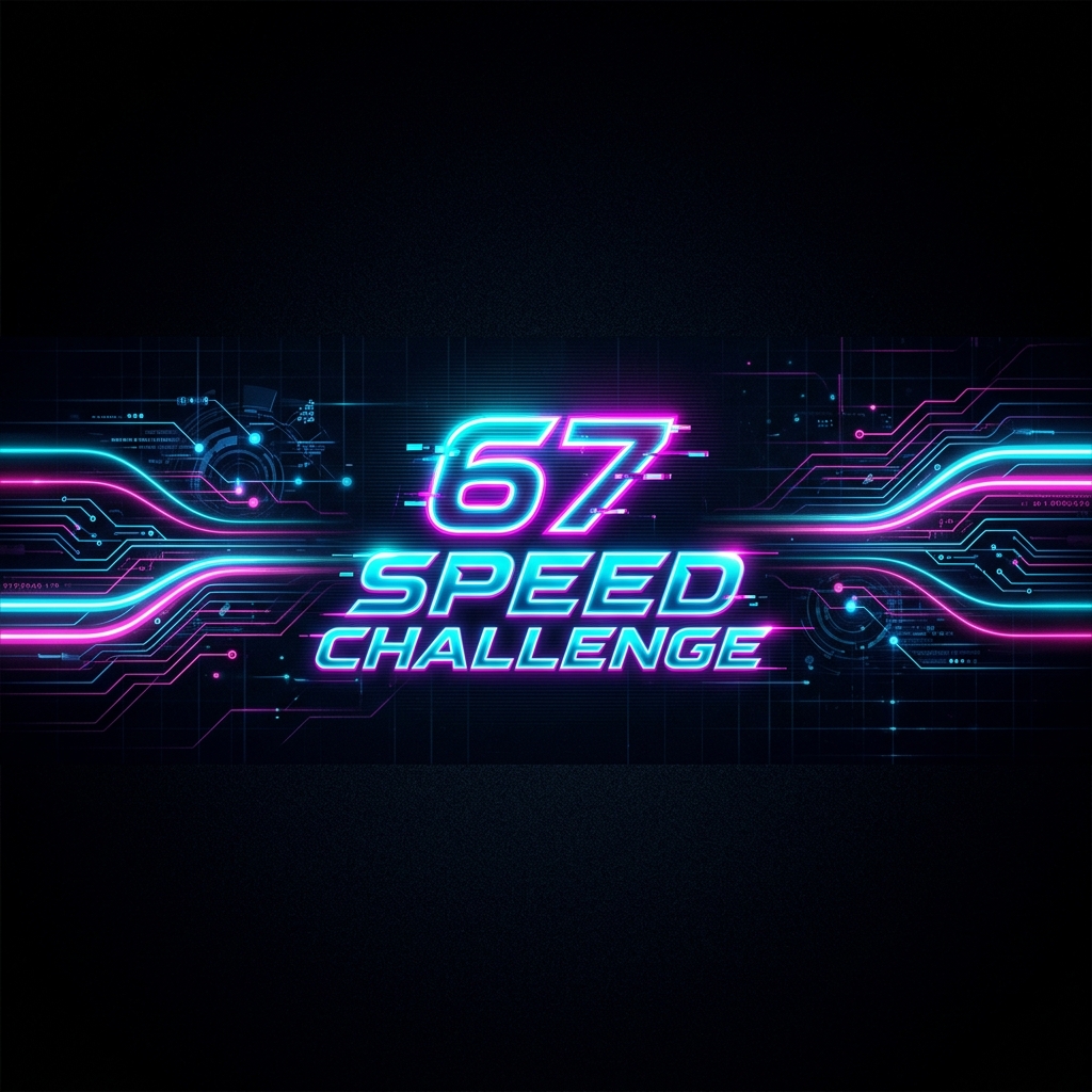 67 Speed Challenge 標誌：免費瀏覽器手速挑戰